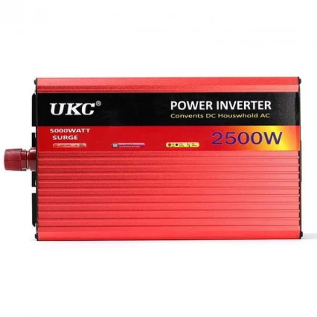 Автомобильный инвертор UKC 2500W AC/DC 12V-220V (PH00476)