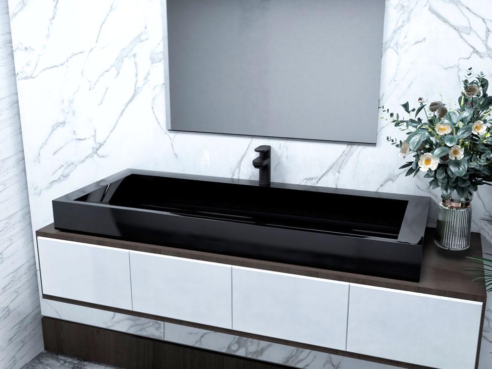 Умивальник накладний Status Boho 120 Black (636) - фото 4