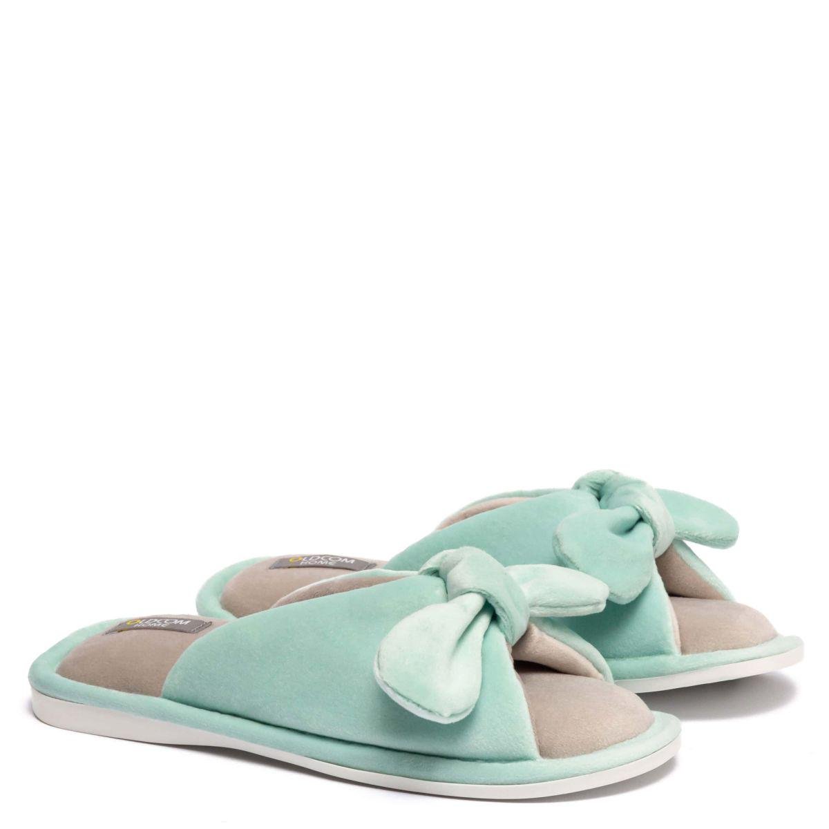 Тапочки дитячі Oldcom Bunny р. 32/33 М'ятний/Бежевий (4841347076015)