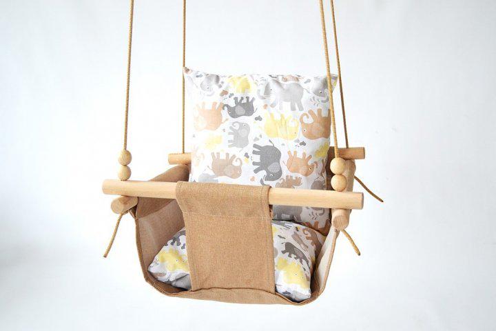 Дитяча гойдалка Infancy Слоники Бежевий (10142296) - фото 6 Дитяча гойдалка Infancy Слоники Бежевий (10142296) - фото 6