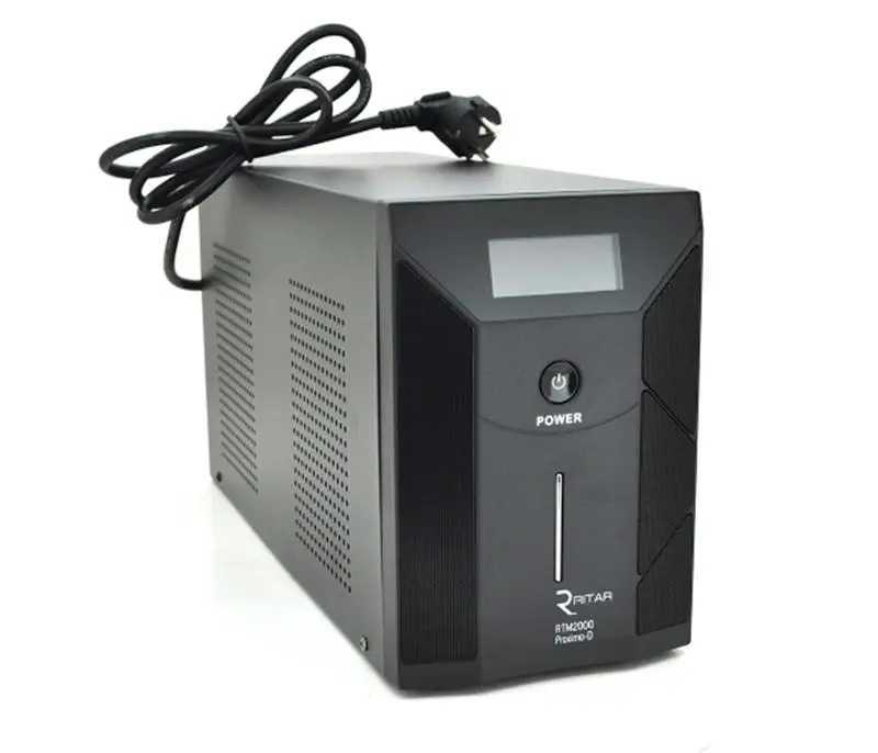 Джерело безперебійного живлення Ritar RTM2000 Proxima-D 1200W з дисплеєм Lin.int AVR 3 розетки Schuko (2394342325)