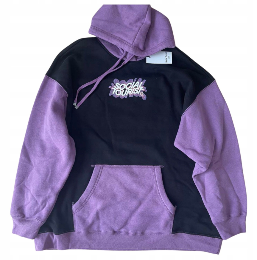 Світшот батник black and purple hollister XS Фіолетово-чорний