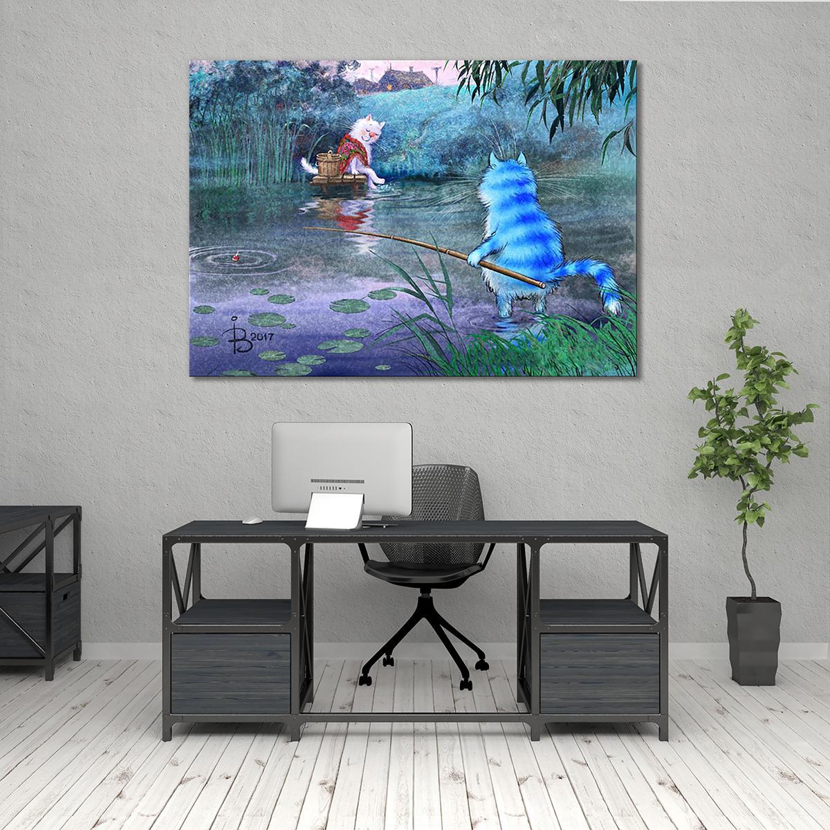 Модульная картина На речке, на речке, на том бережооочке... 1 модуль 40х60 см