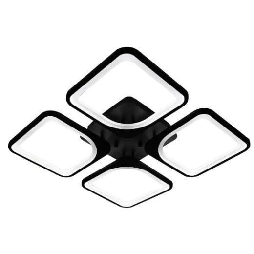 LED-люстра стельова Valeso V-K39047-4 BK з пультом 144W (28689575)