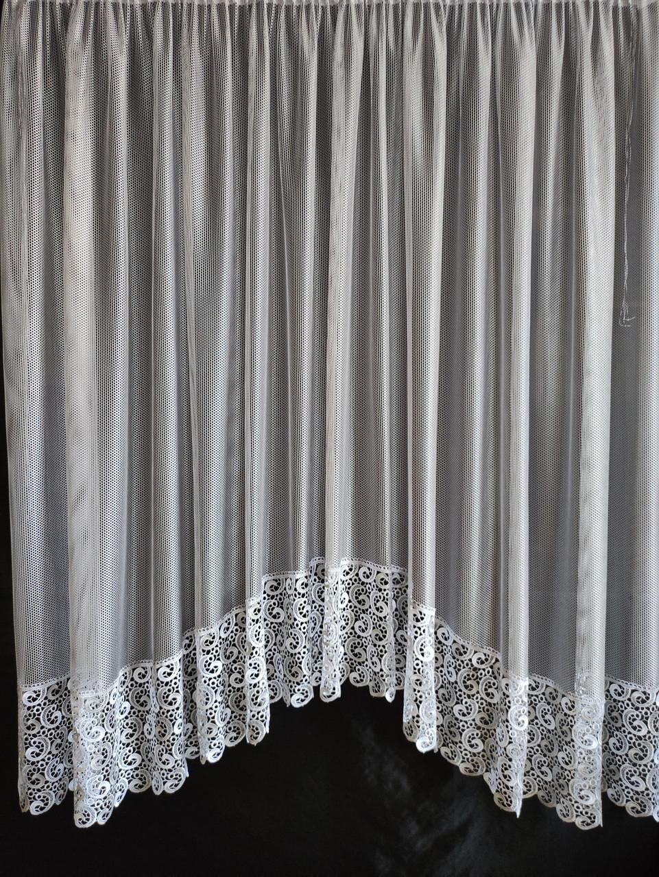Занавеска аркой Грек с кружевом 320x180 см Серый (а30с-гр66)