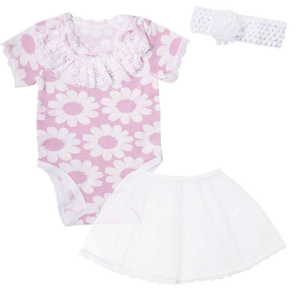 Комплект детской одежды хлопковый для девочки Gabbi КТ-19-20 Ромашка 68 см Розовый (11541)