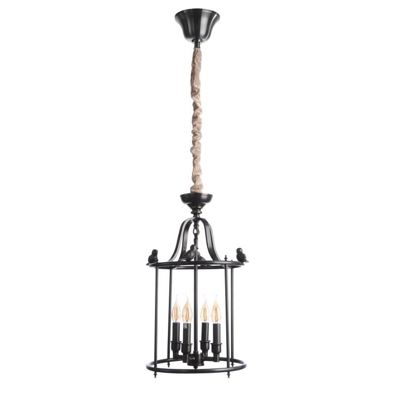 Люстра для кухни лофт Brille BL-205S/4 E14 ABK подвесная свеча