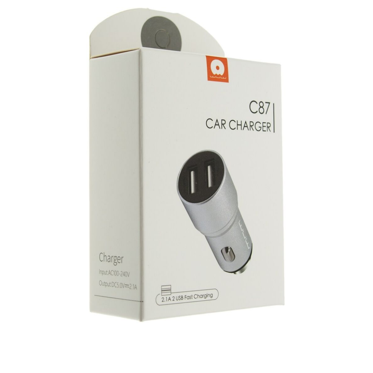 Зарядное устройство автомобильное WUW C87 Quick Charge 2 USB 2.1 A Silver (03634) - фото 3