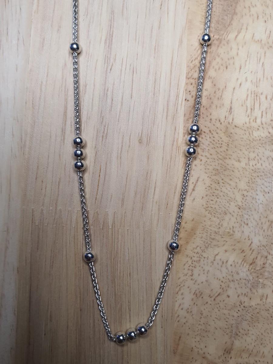 Цепочка серебряная с шариками 55 см 925 проба (26943333)