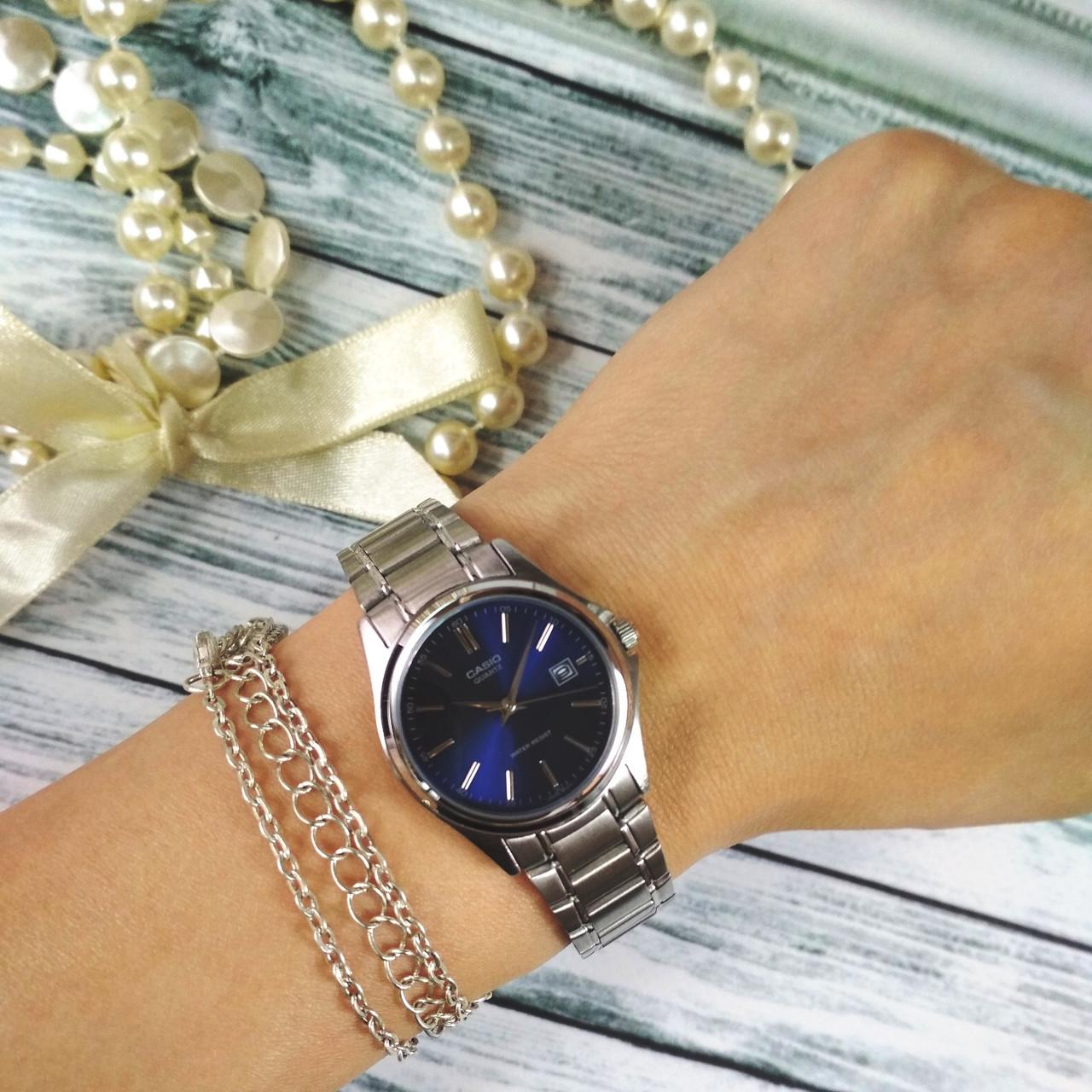 Наручний годинник жіночий Casio LTP-1183A-2ADF d 28 мм Cрібний/Синій (2461175148) - фото 6