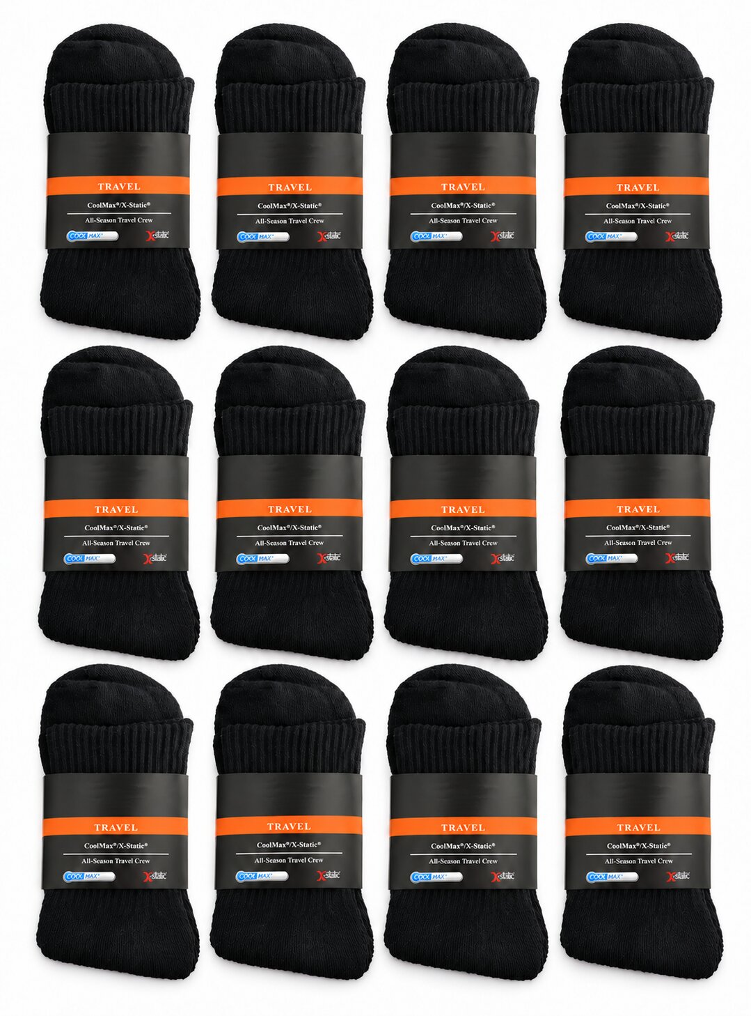 Термоноски для подростков зимние OnePro 73620 12 пар р. 30-35 Черный