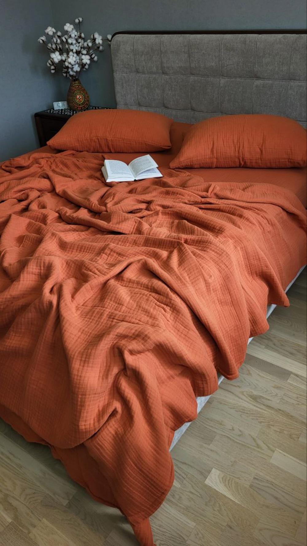 Покрывало детское муслин 110x140 см Shine Terracotta (10000) - фото 2