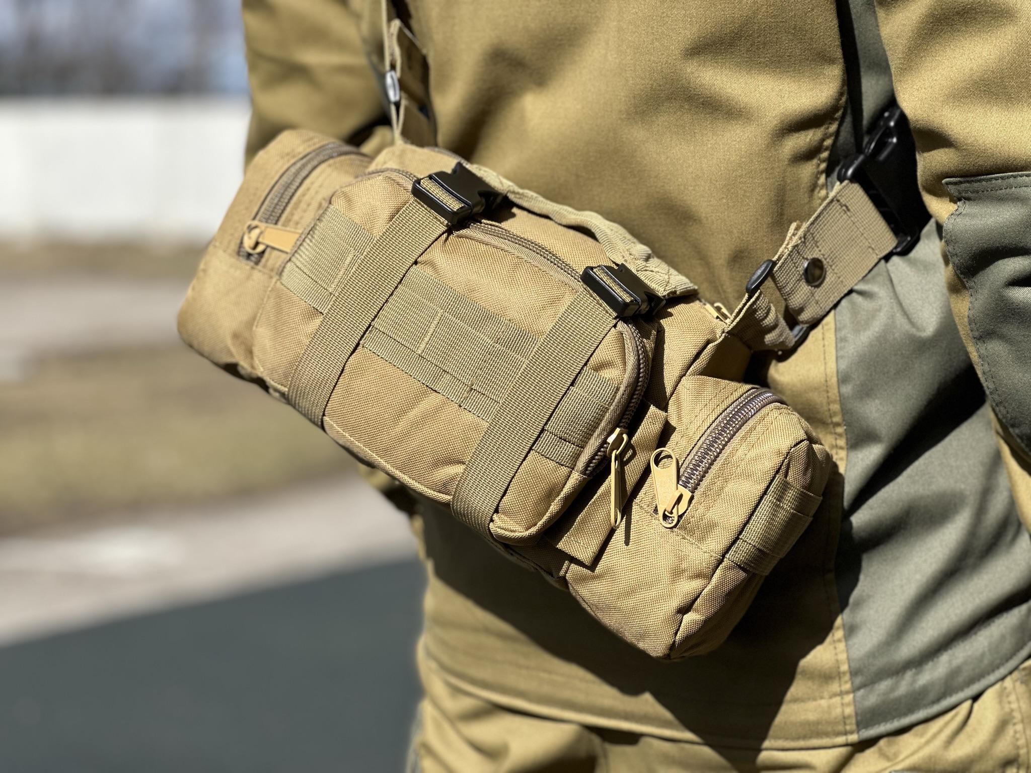 Сумка нагрудная поясная Tactic с ремнем на плечо 5 л Coyote (104-coyote) - фото 8 Сумка нагрудная поясная Tactic с ремнем на плечо 5 л Coyote (104-coyote) - фото 8