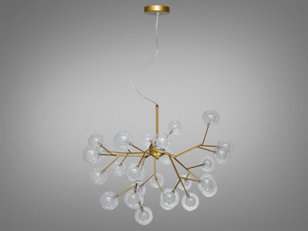 Люстра подвесная 887-27BGB-LS Светлячок для спальни 27 ламп Золотой сатин (2069822811)