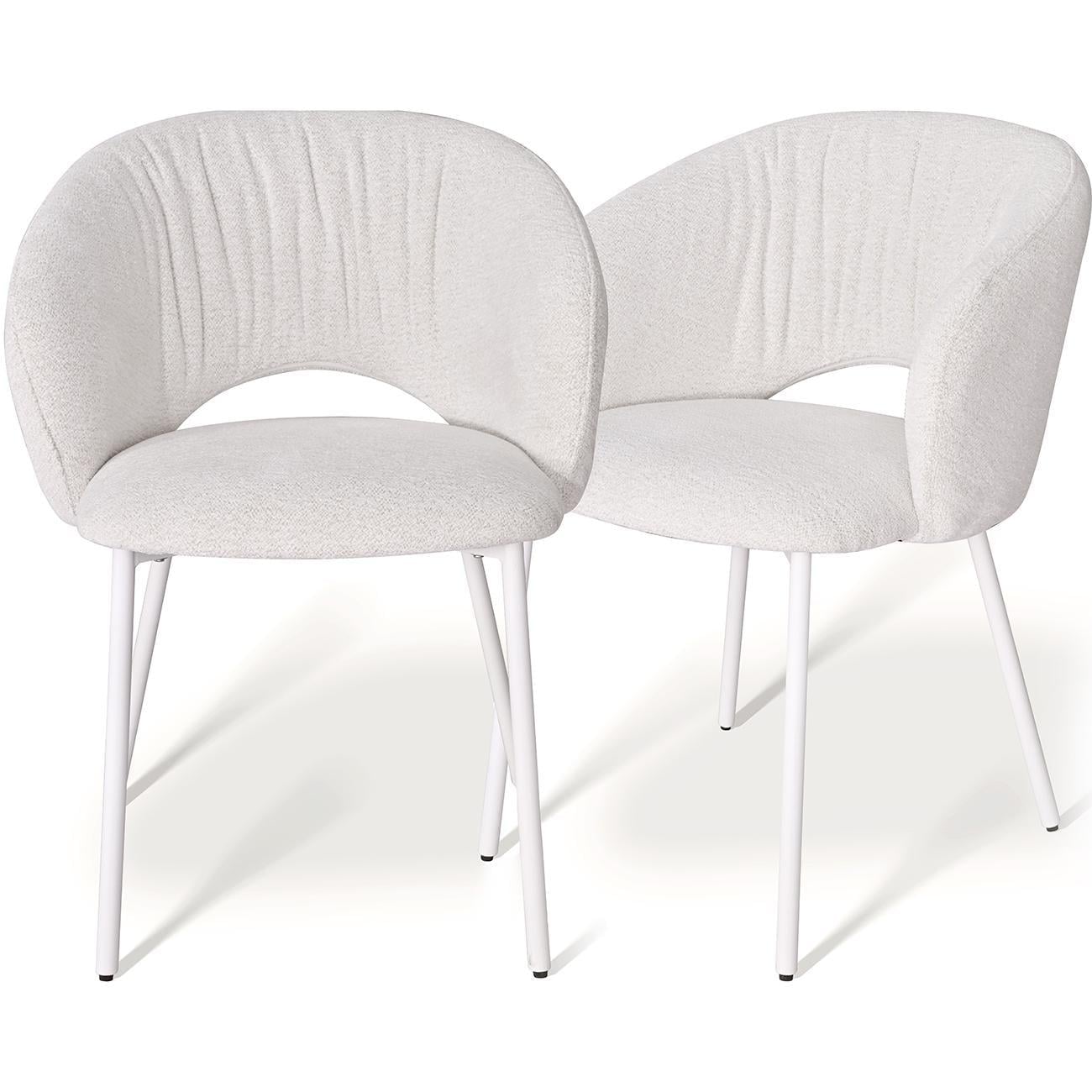 Комплект з 2-х обідніх стільців Emma з підлокітниками Savanna beige white base (13991)