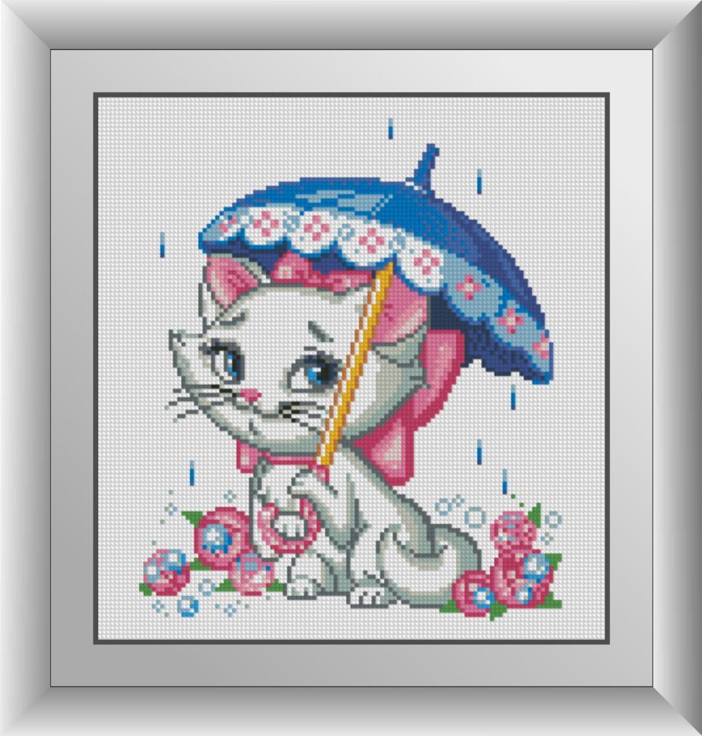 Алмазная мозаика Dream Art Кошка под зонтиком 30x32 см (DA.30183)