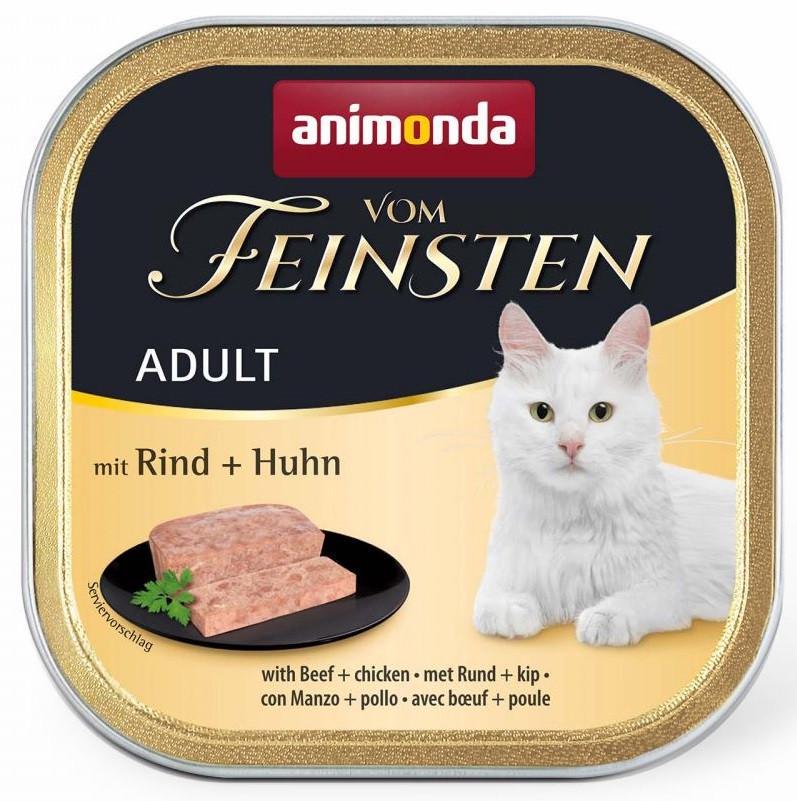 Корм влажный для кошек Animonda Vom Feinsten with Beef/Chicken с говядиной и курицей 100 г (1830807806)