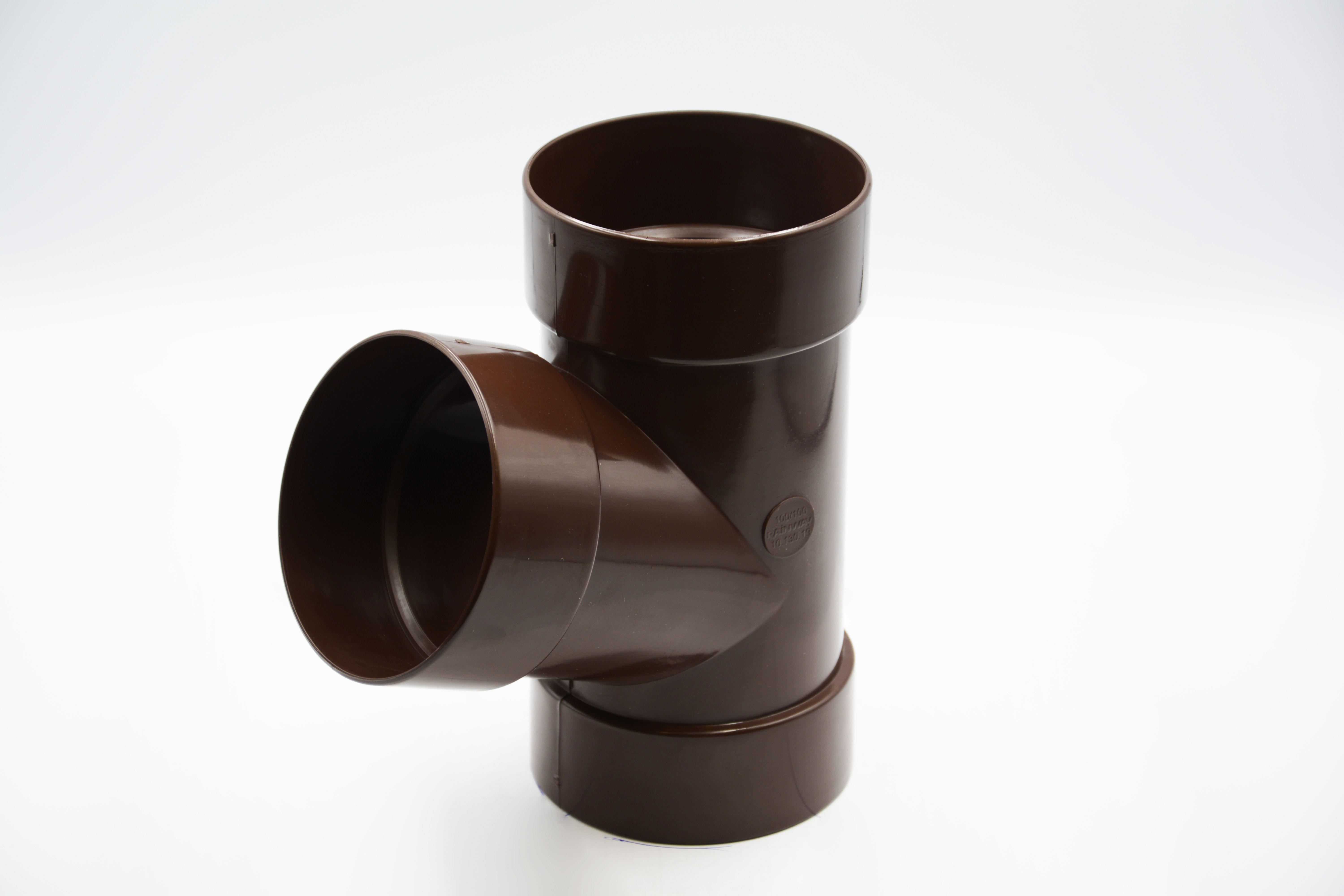 Тройник трубы RAINWAY 67° D 75 мм RAL 8017 Коричневый (10.090.19.002.RW)