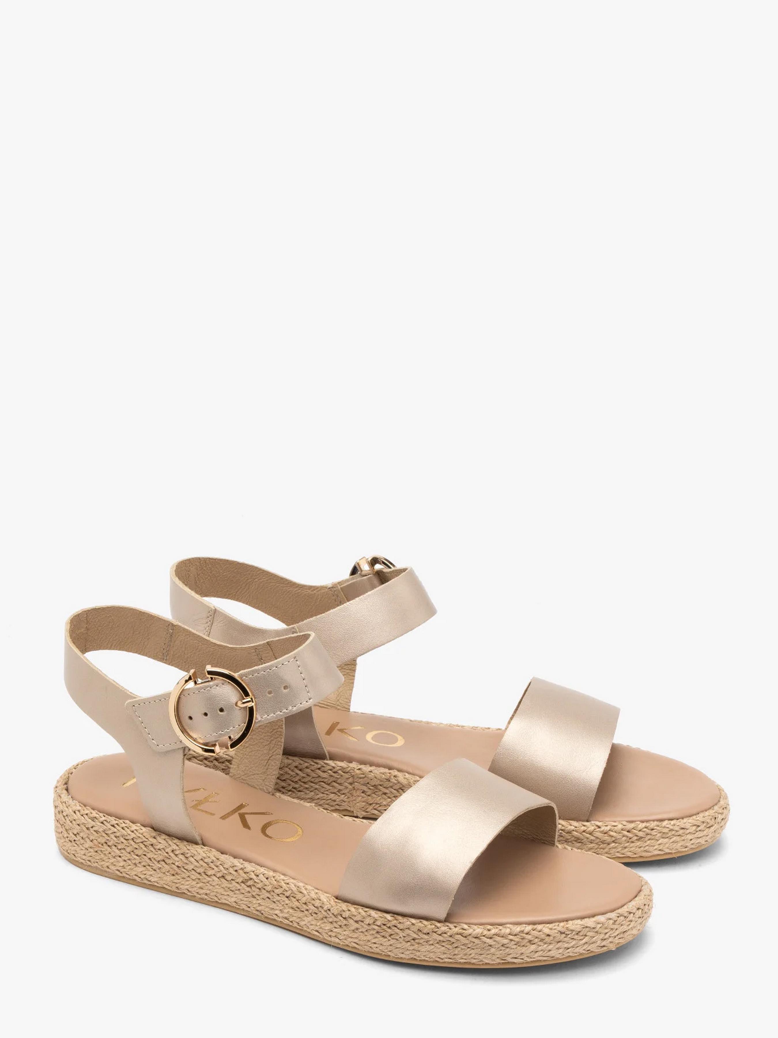 Сандалии женские кожаные RYLKO на тонкой платформе р. 39 Золотистый (1IFK8_Z_ _F46)