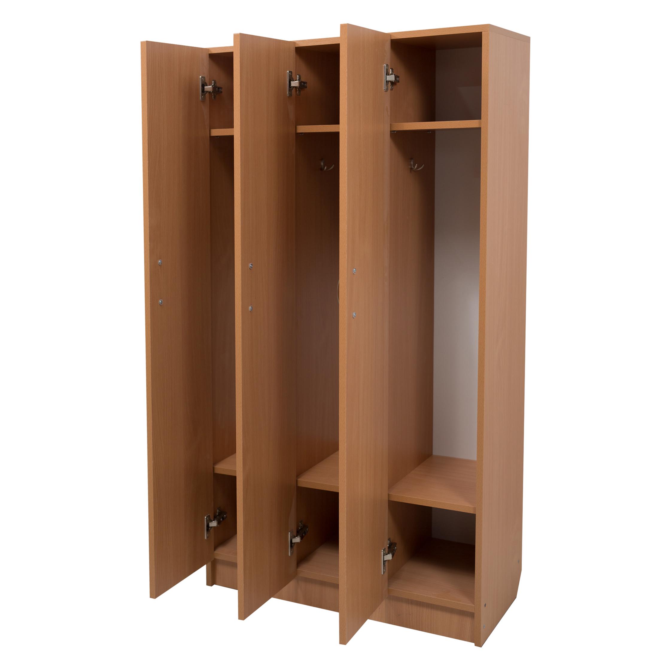 Шафа для одягу Goydalka 3-х секційна ЛДСП/кромка ПВХ Н770х330х1400 мм атуральний (42432) - фото 2 Шафа для одягу Goydalka 3-х секційна ЛДСП/кромка ПВХ Н770х330х1400 мм атуральний (42432) - фото 2