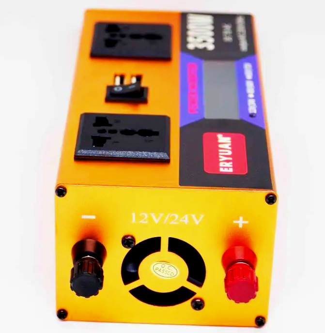 Инвертор автомобильный 12V-220V 3500W с LCD дисплеем и вольтметром преобразователь напряжения ERYUAN Gold (21039356) - фото 3 Инвертор автомобильный 12V-220V 3500W с LCD дисплеем и вольтметром преобразователь напряжения ERYUAN Gold (21039356) - фото 3