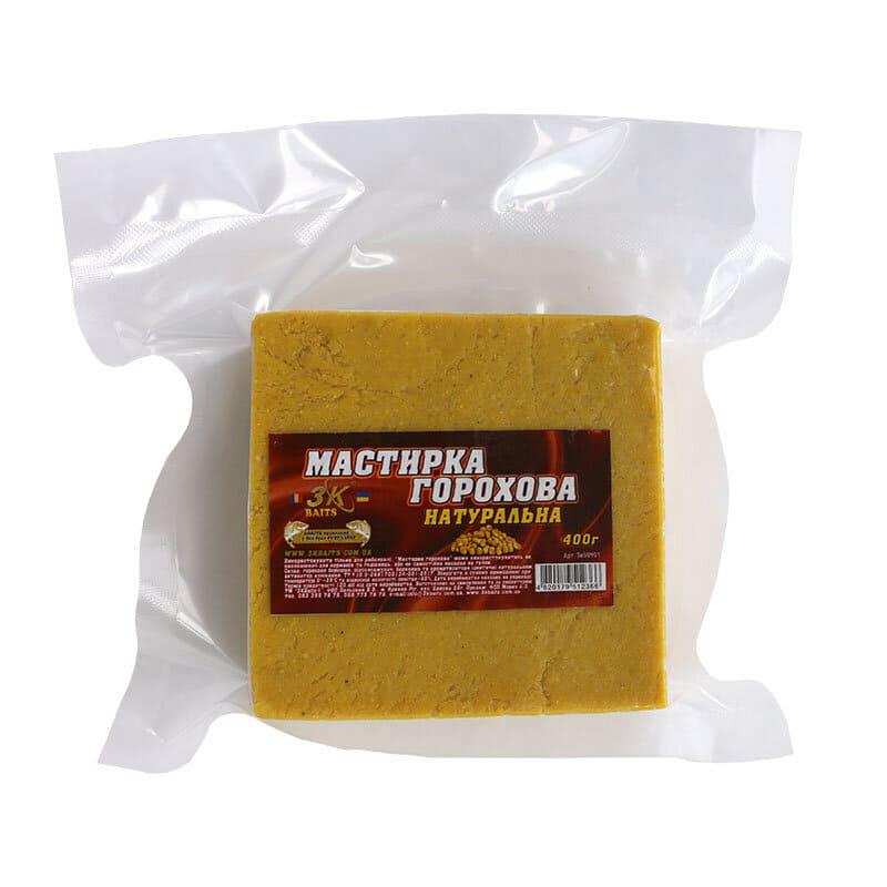 Прикорм 3KBaits Мастырка горохова Натуральна 400 г (3KB1230)