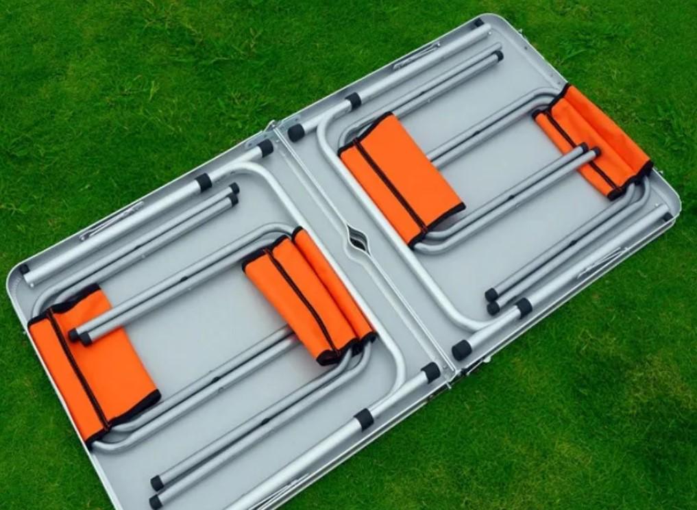 Стол для пикника раскладной Folding Table и 4 стула Зеленый - фото 9