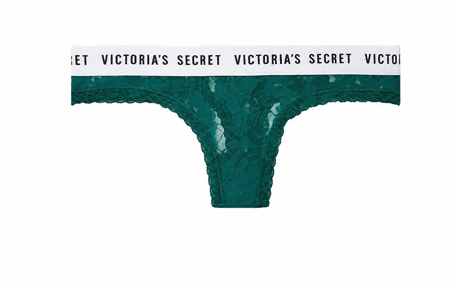 Трусики стринги Victoria's Secret Lacie Logo Thong Panty S Зеленый (24378759) (24378759)