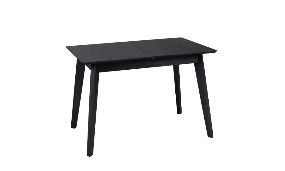 Стол раскладной Милан из массива дерева 1100/1400x700x750 мм Черный (2147484286)