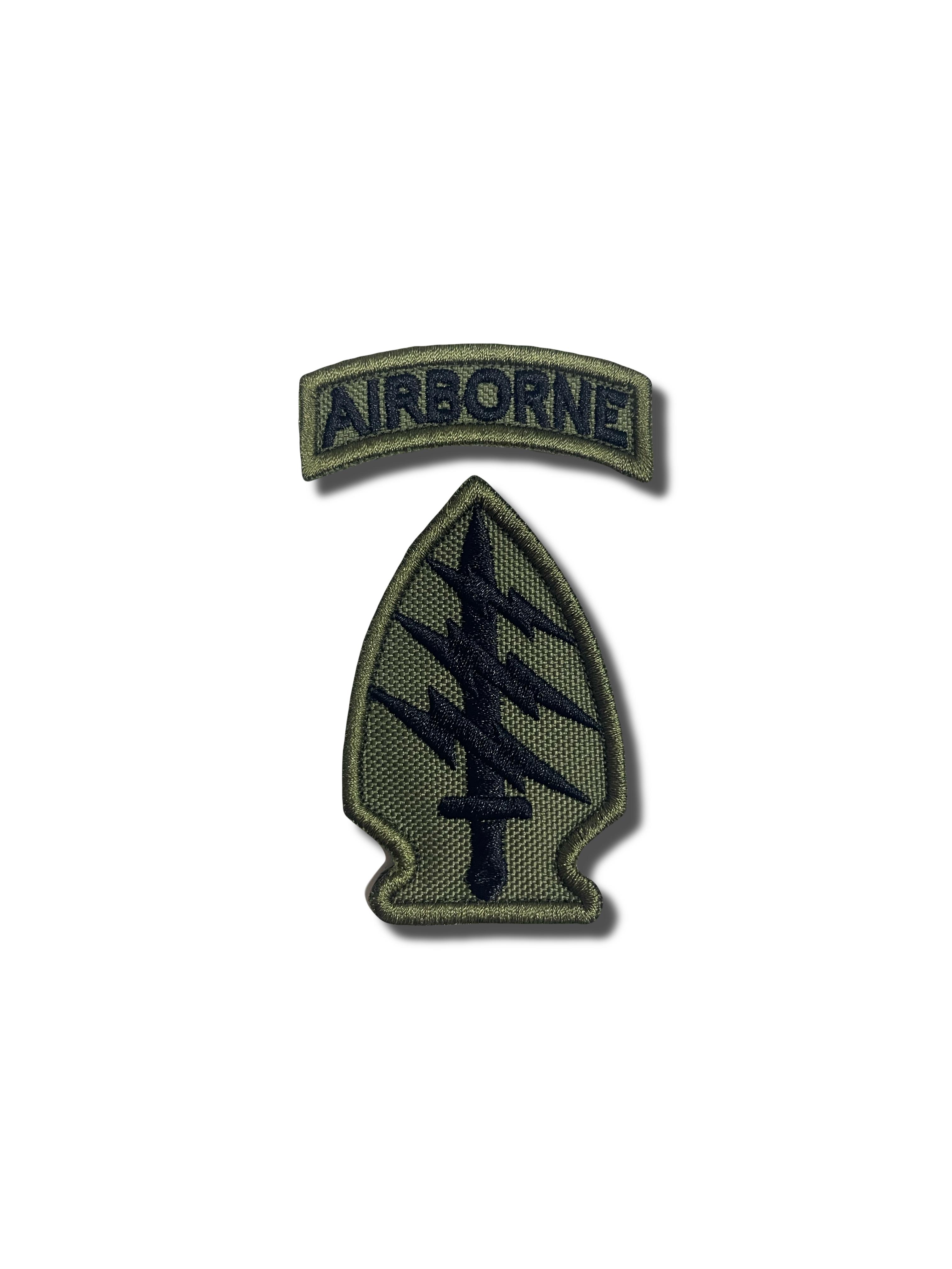 Шеврон Airborne на липучці Олива (12507)