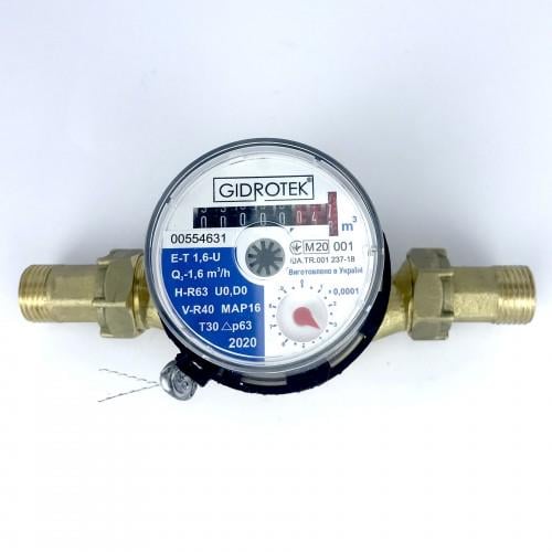 Лічильник холодної води Gidrotek E-T 1,6U 1/2 зі штуцером 110 мм (27085681)