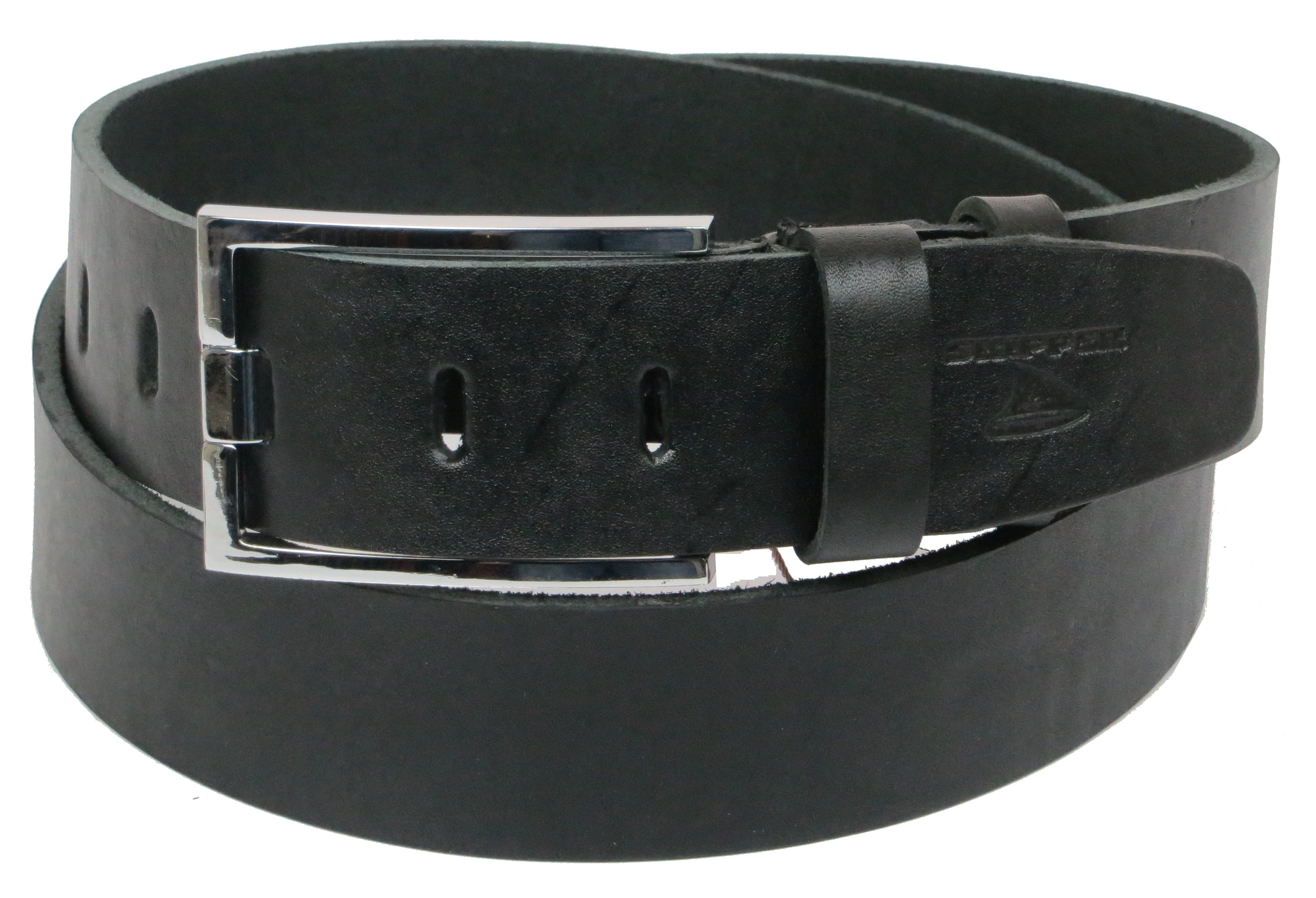 Ремень мужской Skipper кожаный Черный (1165-45)
