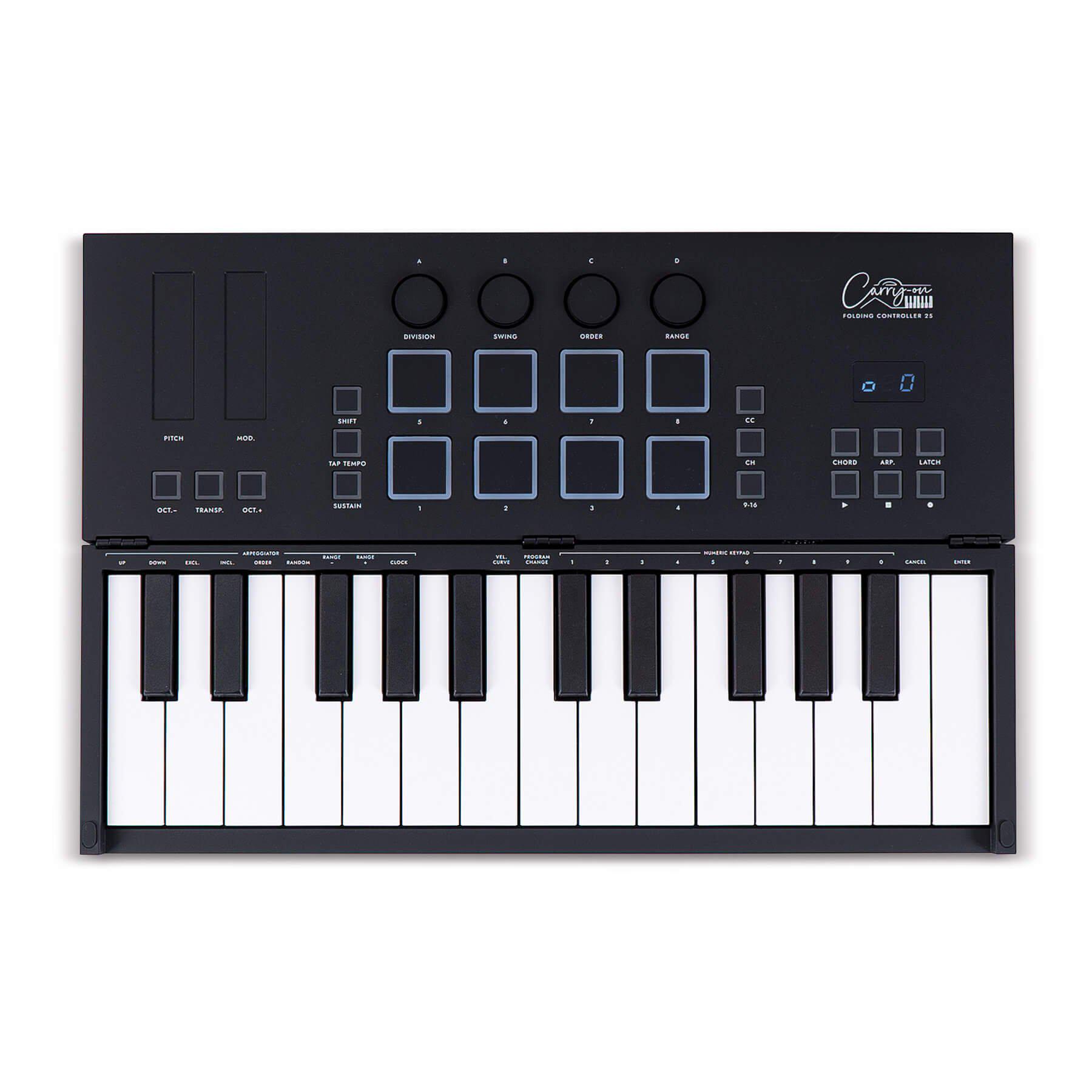 Синтезатор CarryOn Folding Controller MIDI-контролер розкладний 25 клавіш Black (128227)