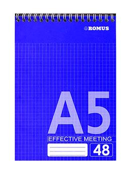 Блокноти Romus A5 48 аркушів у клітинку верхня спіраль (R882911)