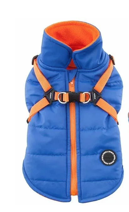 Жилет для собак Puppia Mountaineer со шлейкой L Оранжевый/Синий (8806166961108)
