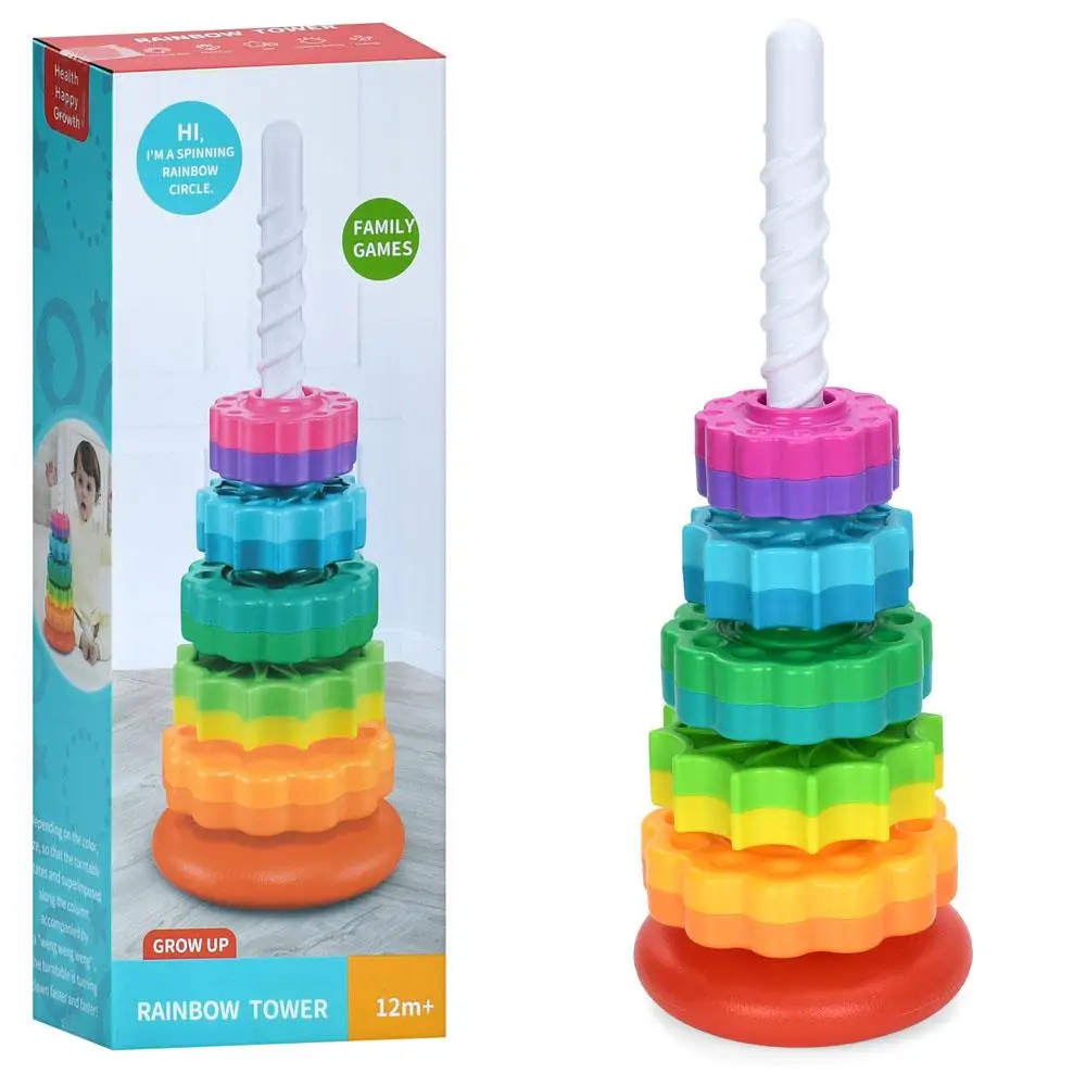 Пирамидка мега детская развивающая Fun Game 31403 винтовая тактильная с шестернями (1636942566)