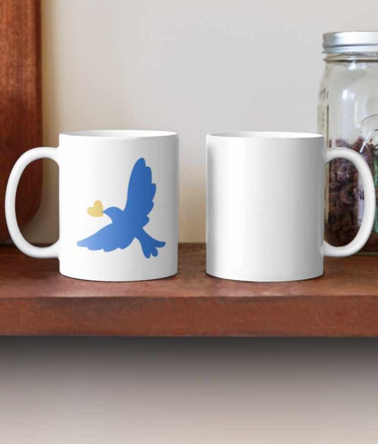 Чашка керамічна з принтом Голуб Миру Україна 330 мл Білий (УКР214Ч) - фото 2 Чашка керамічна з принтом Голуб Миру Україна 330 мл Білий (УКР214Ч) - фото 2