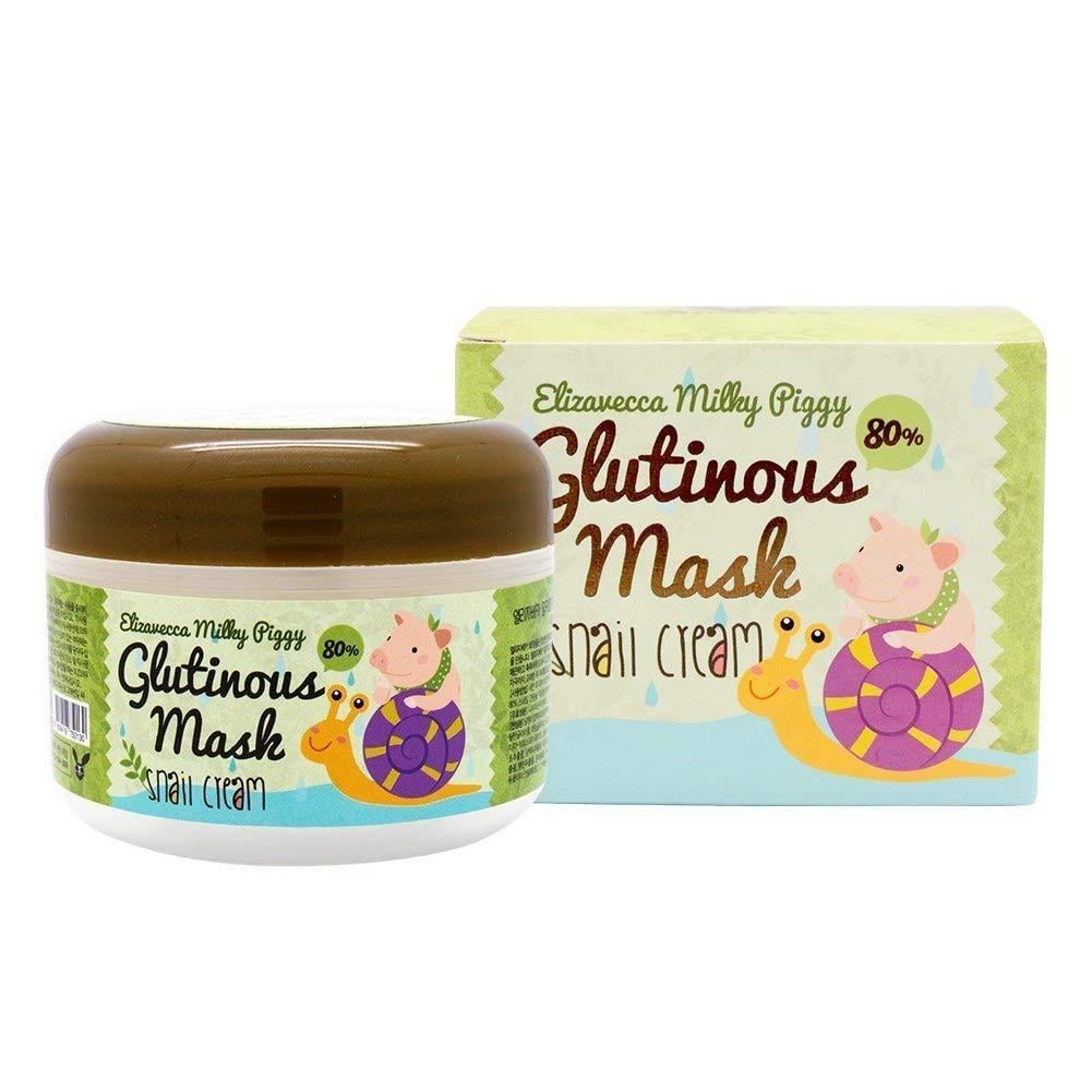 Крем-маска ночная с муцином улитки Elizavecca Milky Piggy Glutinous Mask 80% Snail Cream 100 мл