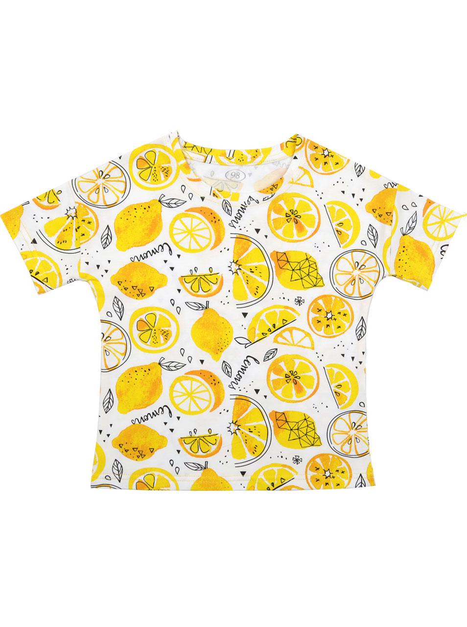 Футболка дитяча Flamingo Lemon 787-420 128 см Молочний