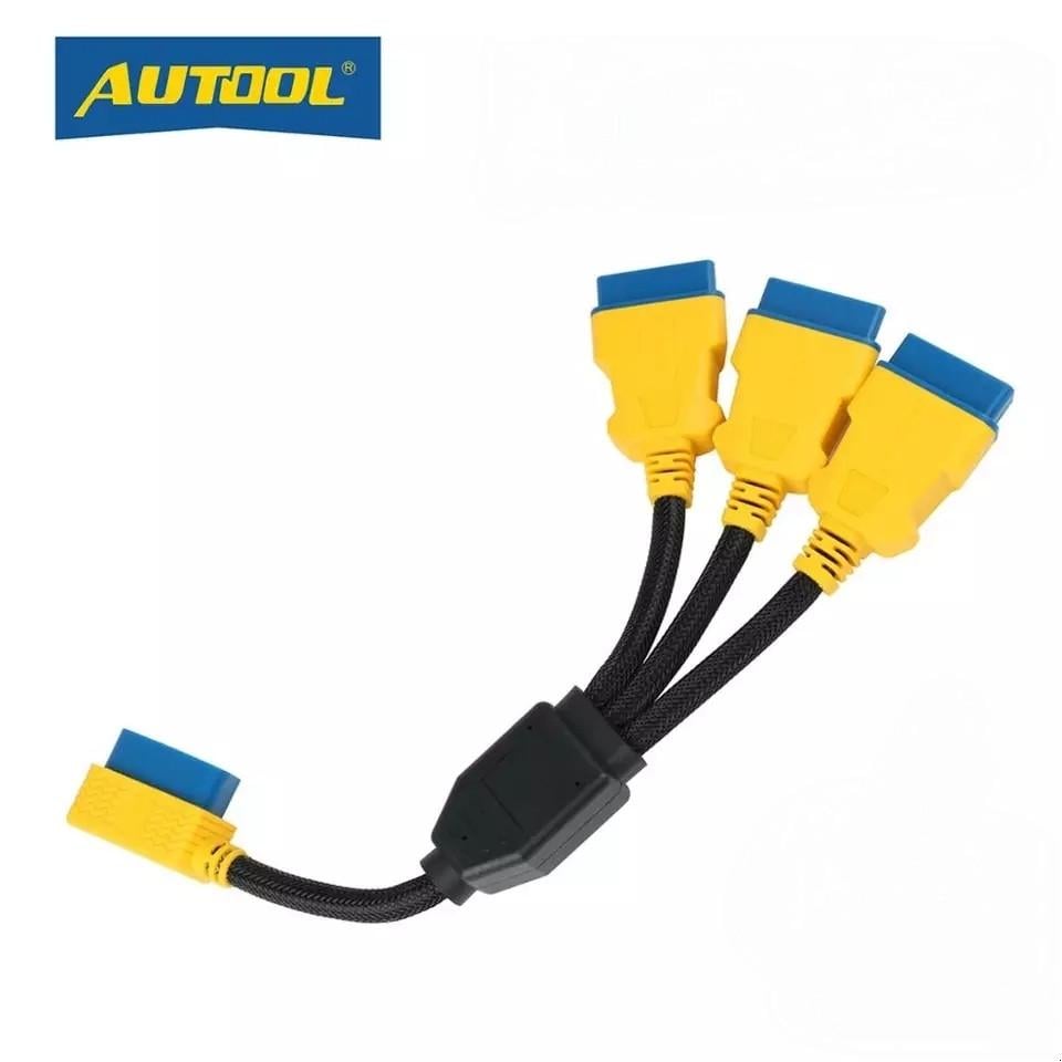 Розгалужувач AUTOOL 35CM OBD2 на OBD2 адаптер 1 на 3 обд2 - фото 4