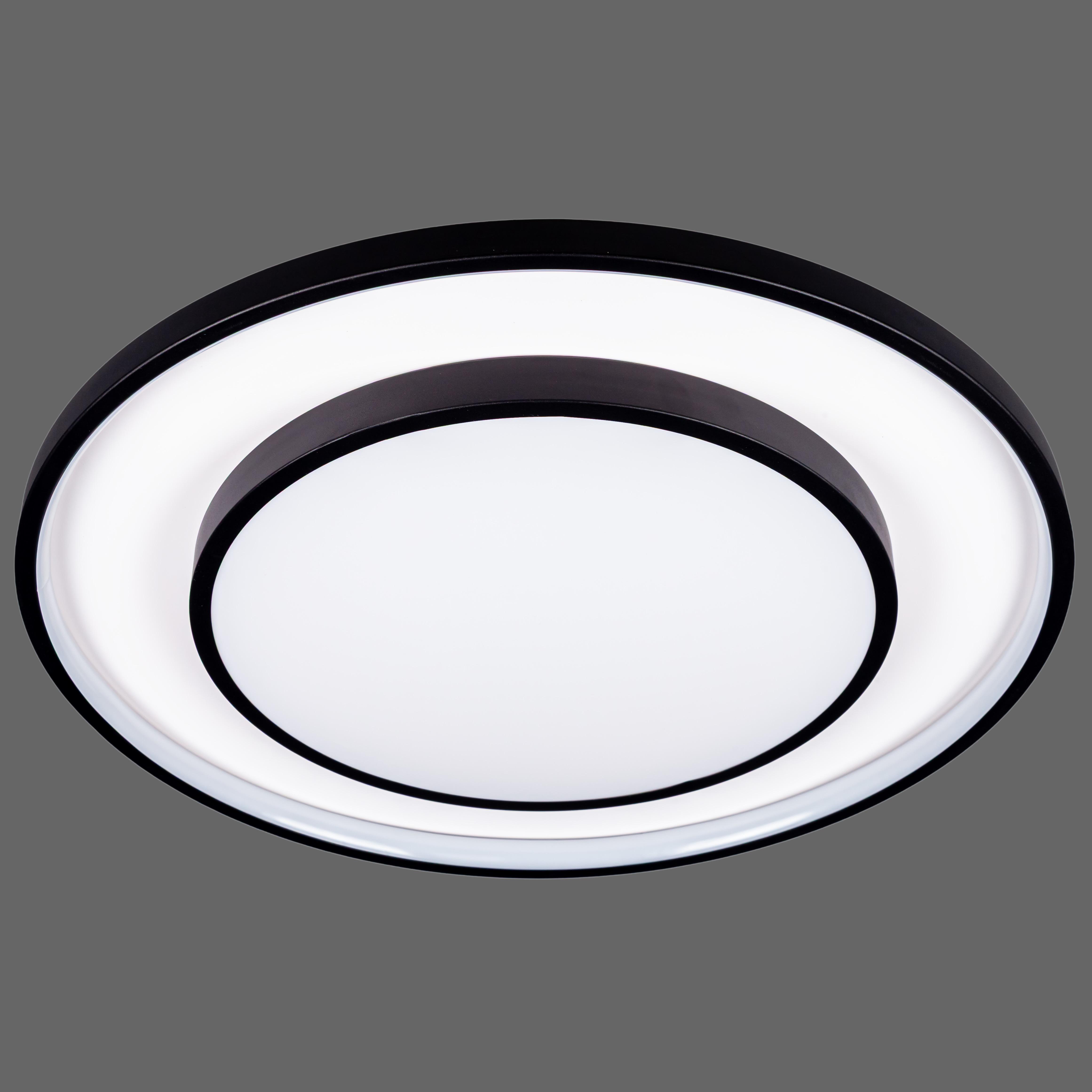 Люстра светодиодная в минималистическом стиле 64W 50 см Черный (87-1094 WH+BK)