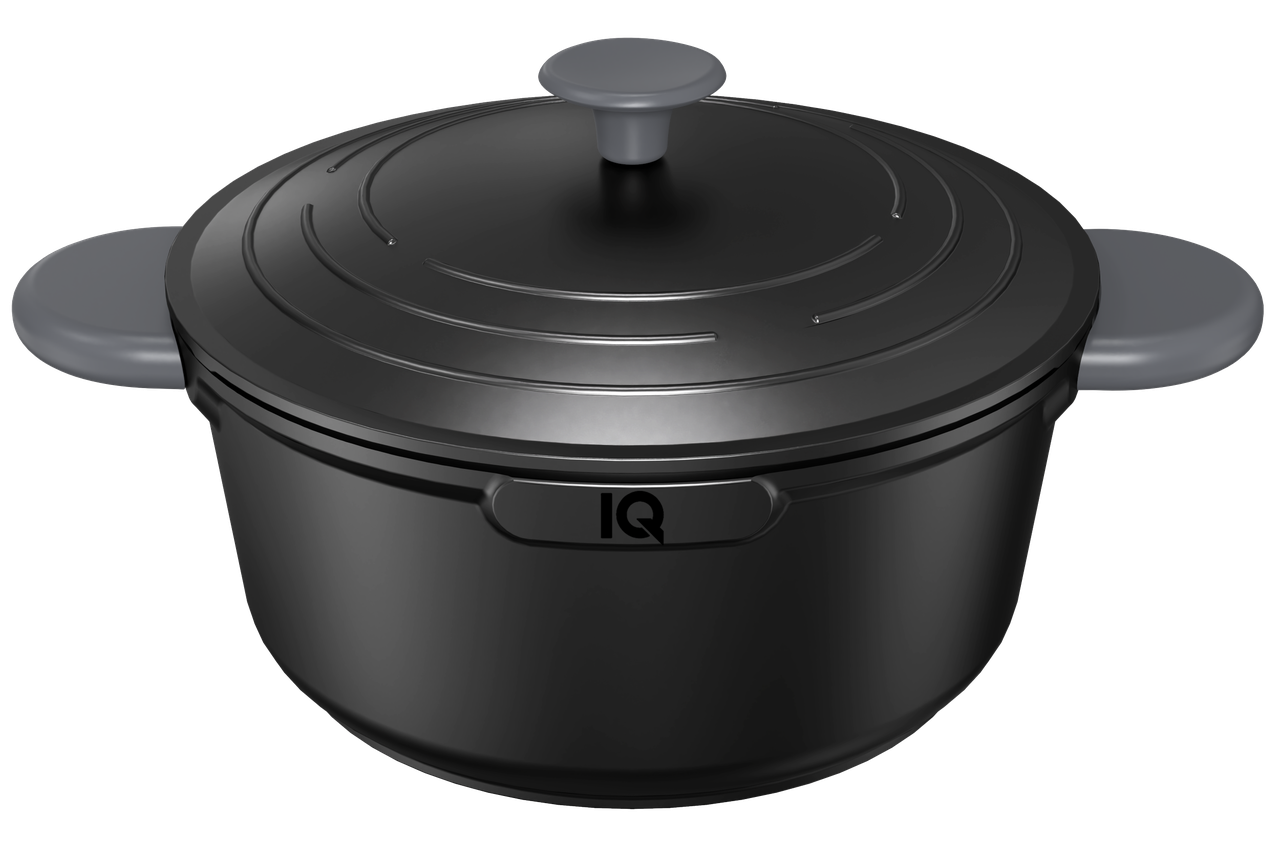 Каструля IQ Be Creative з кришкою антипригарна 4,2 л 24 см (IQ-2047-24) Каструля IQ Be Creative з кришкою антипригарна 4,2 л 24 см (IQ-2047-24)