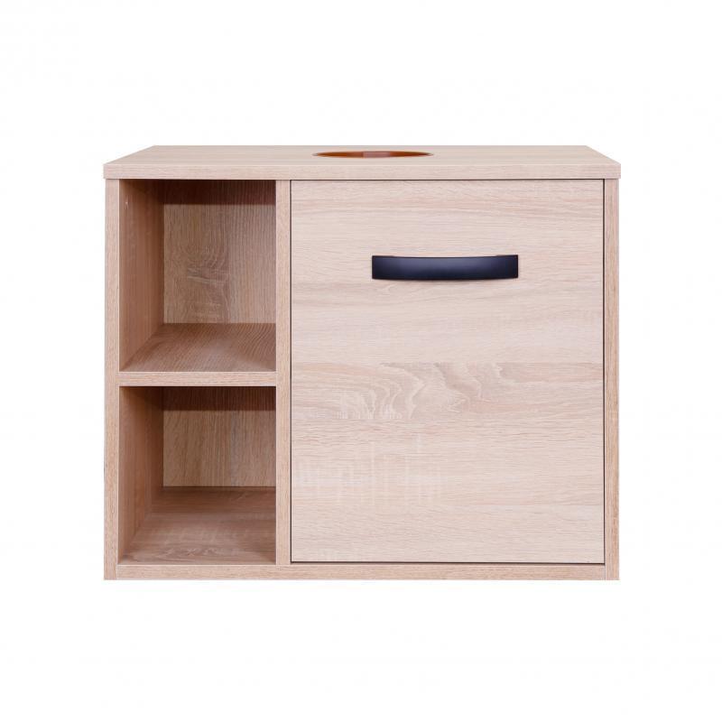 Тумба подвесная со столешницей Q-tap Pisces 600х480х437 Whitish oak (QT2579TPL603WO)