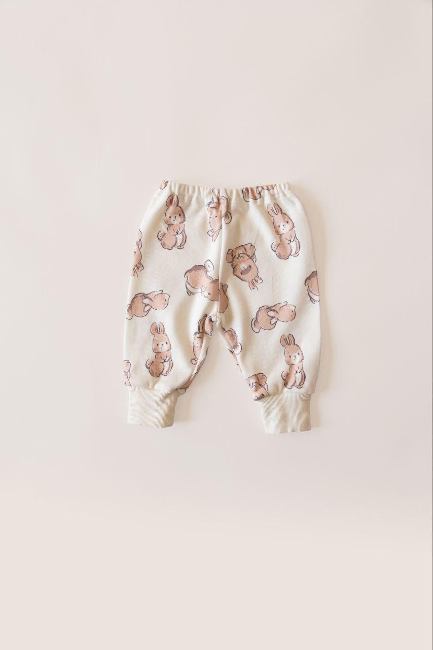 Штани для малюків Зайчик інтерлок 92 см Молочний (33162580) Штани для малюків Зайчик інтерлок 92 см Молочний (33162580)
