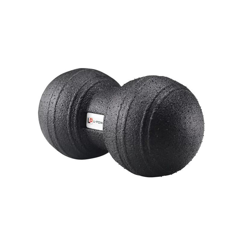 М'яч масажний U-Powex Epp foam peanut ball подвійний Black - фото 2