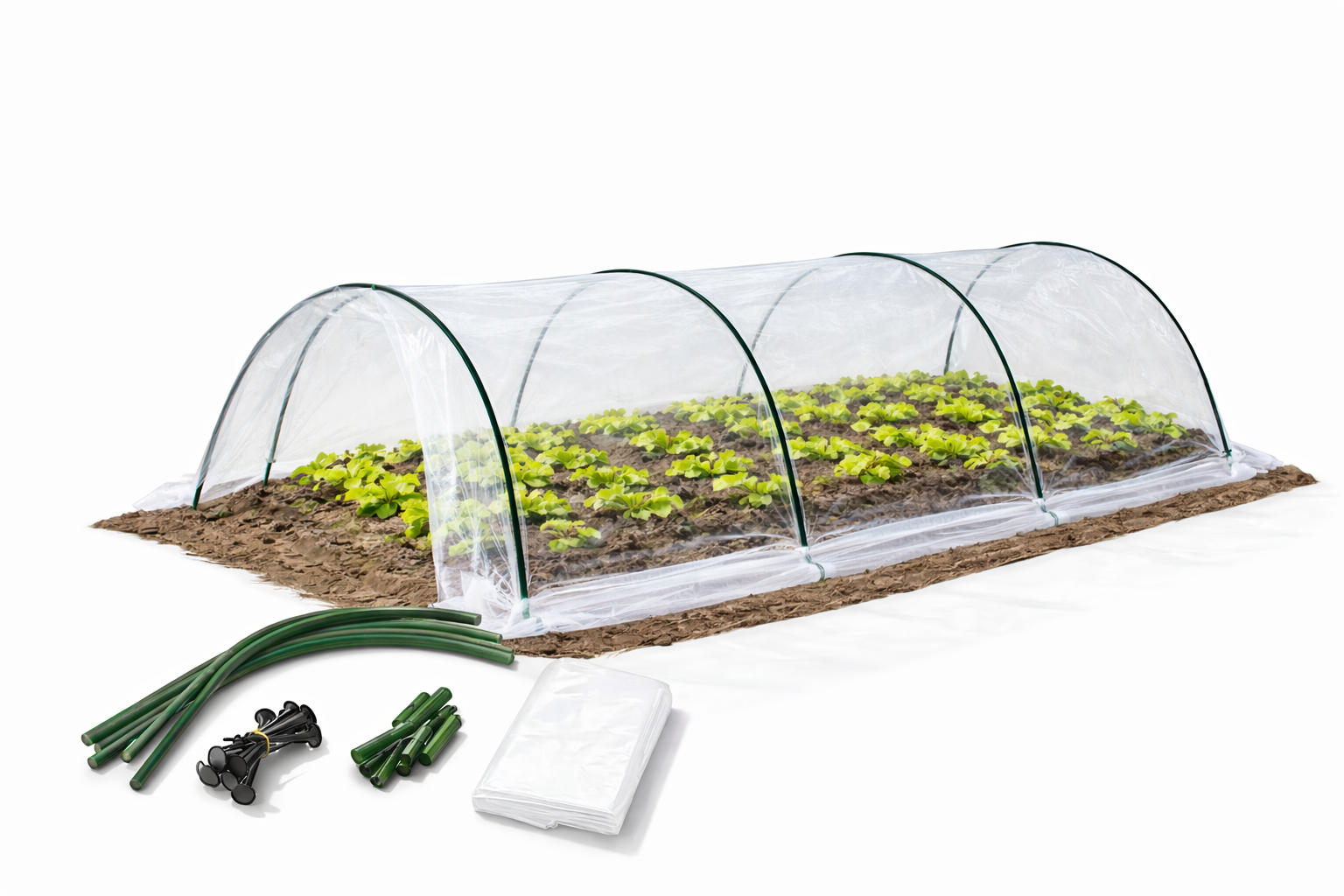 Теплица GardenLine EVA5417 садовый арочный туннельный 1,5х4 м 6 м2