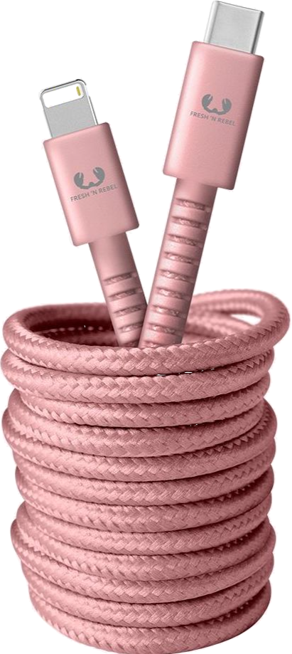 Кабель синхронізації Fresh 'N Rebel Fabriq Cable USB-C to Lightning 1.5 m, Dusty Pink (2CLC150DP)