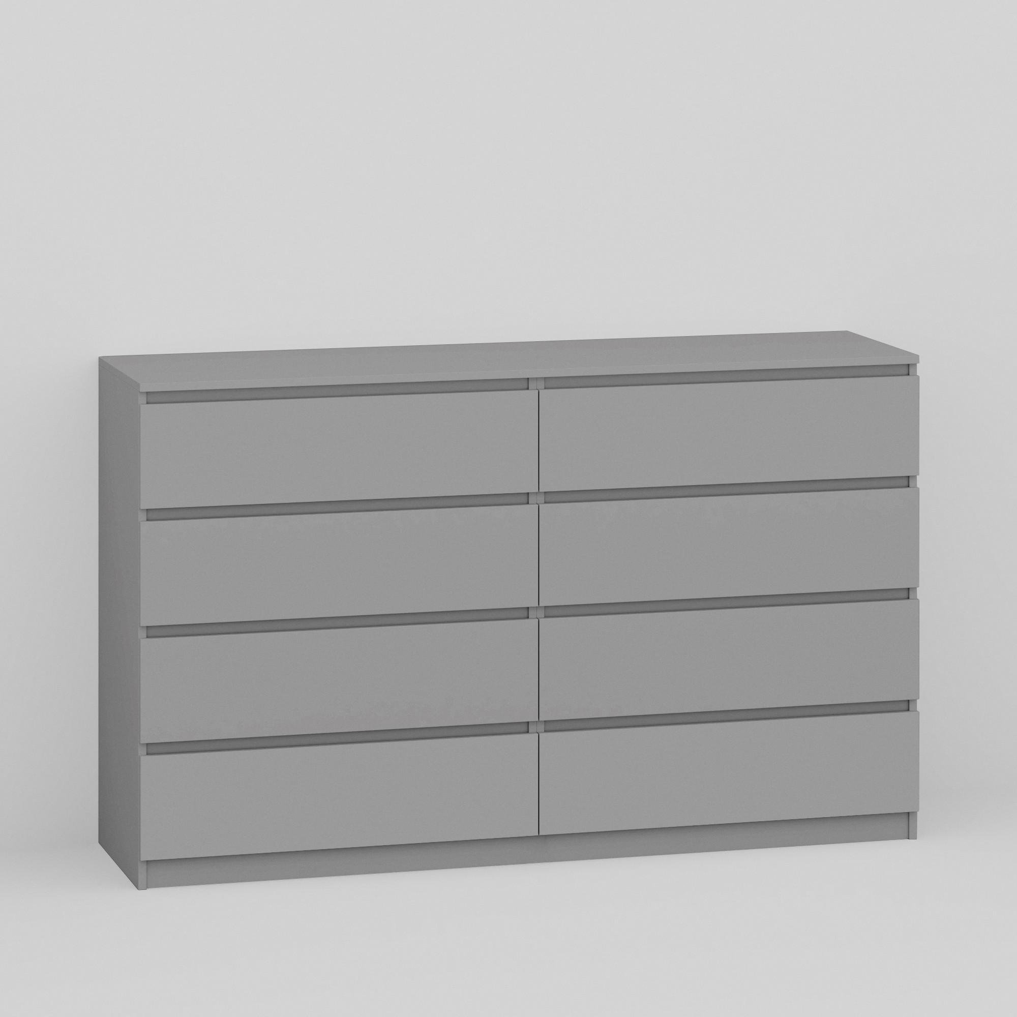Комод на 8 шухляд без ручок Line KF8 1400x450x1035 мм Сірий - фото 2