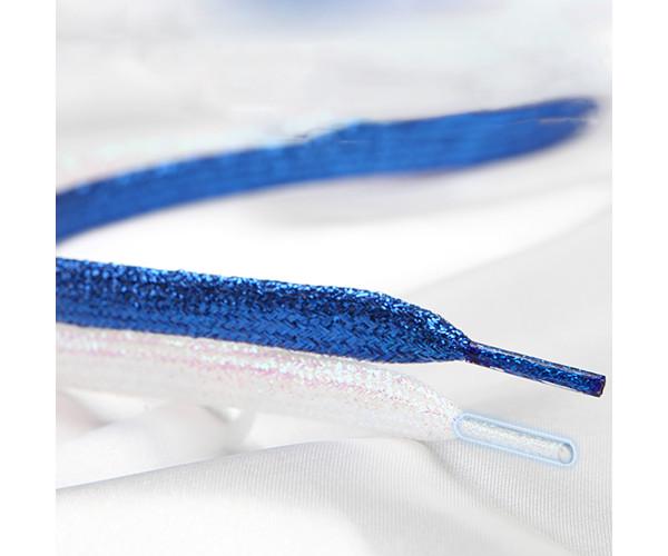 Шнурки перламутрові блискучі для взуття 1 м Синій - фото 2 Шнурки перламутрові блискучі для взуття 1 м Синій - фото 2