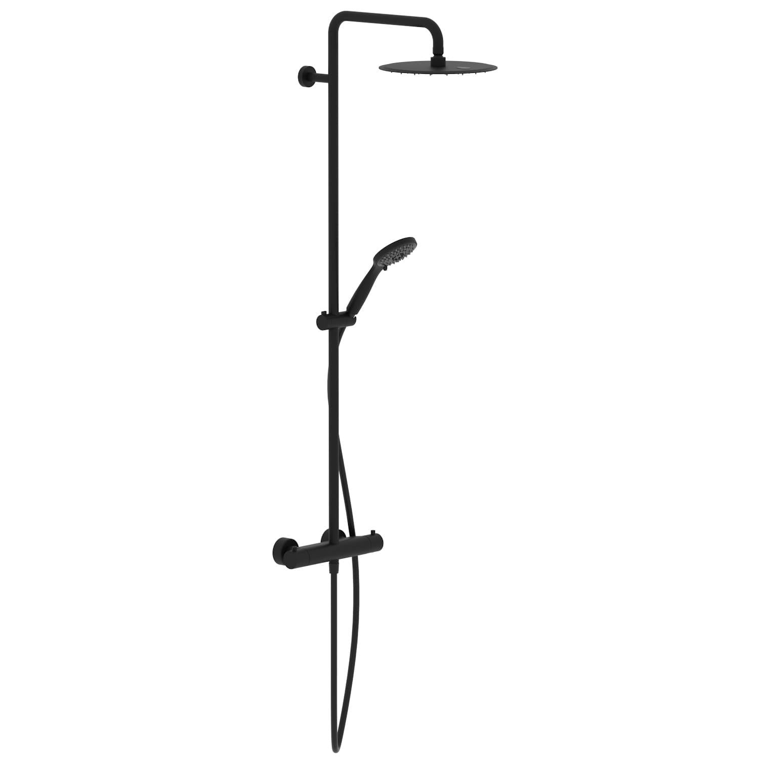 Душевая система Nobili Tago Velvet Black с термостатом металл Черный матовый (TG85330/34BM)